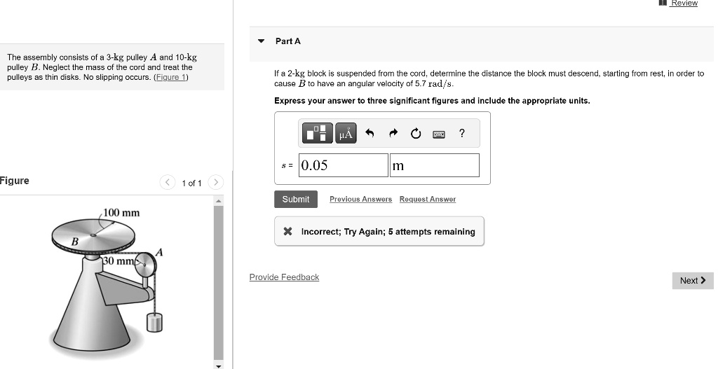 SOLVED: Part A The Assembly Consists Of A 3-kg Pulley A And 10-kg ...