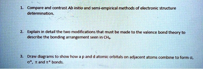 compare and contrast ab initio and semi empirical methods of electronic ...