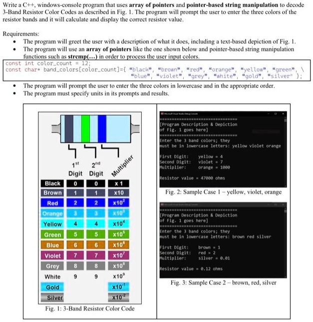 SOLVED: Write a C++ Windows-console program that uses an array of ...
