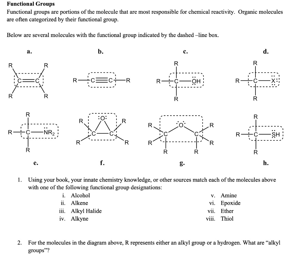 Solved Functional Groups Functional Groups Are Portions Of The Molecule That Are Most 1458