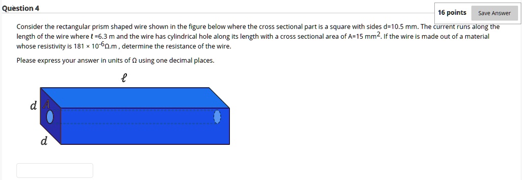 question 16 points save answer consider the rectangular prism shaped ...
