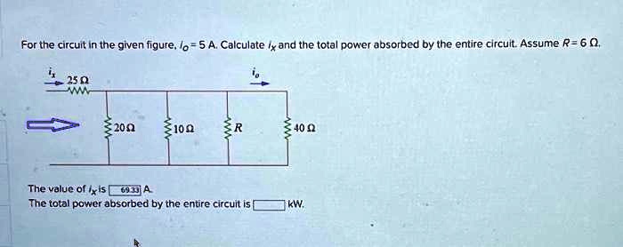 SOLVED: Texts: For the circuit in the given figure, io = 5 A. Calculate ...