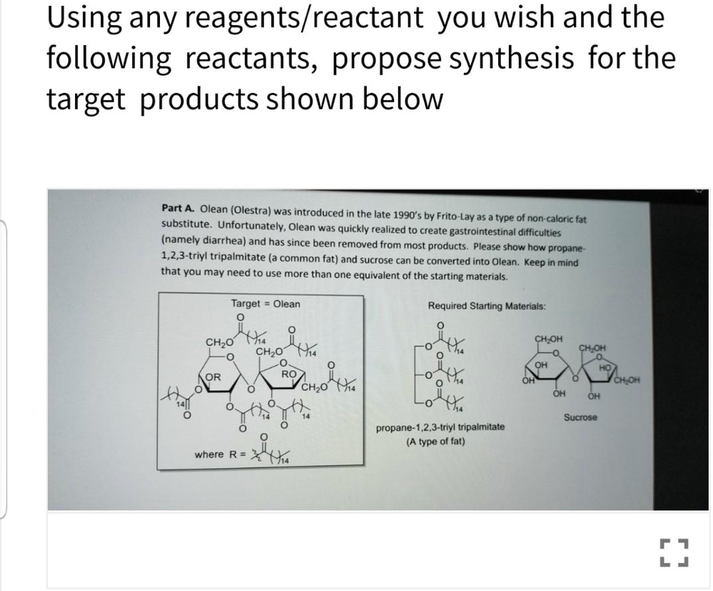 SOLVED Using any reagents/reactants you wish and the following reactants, propose a synthesis