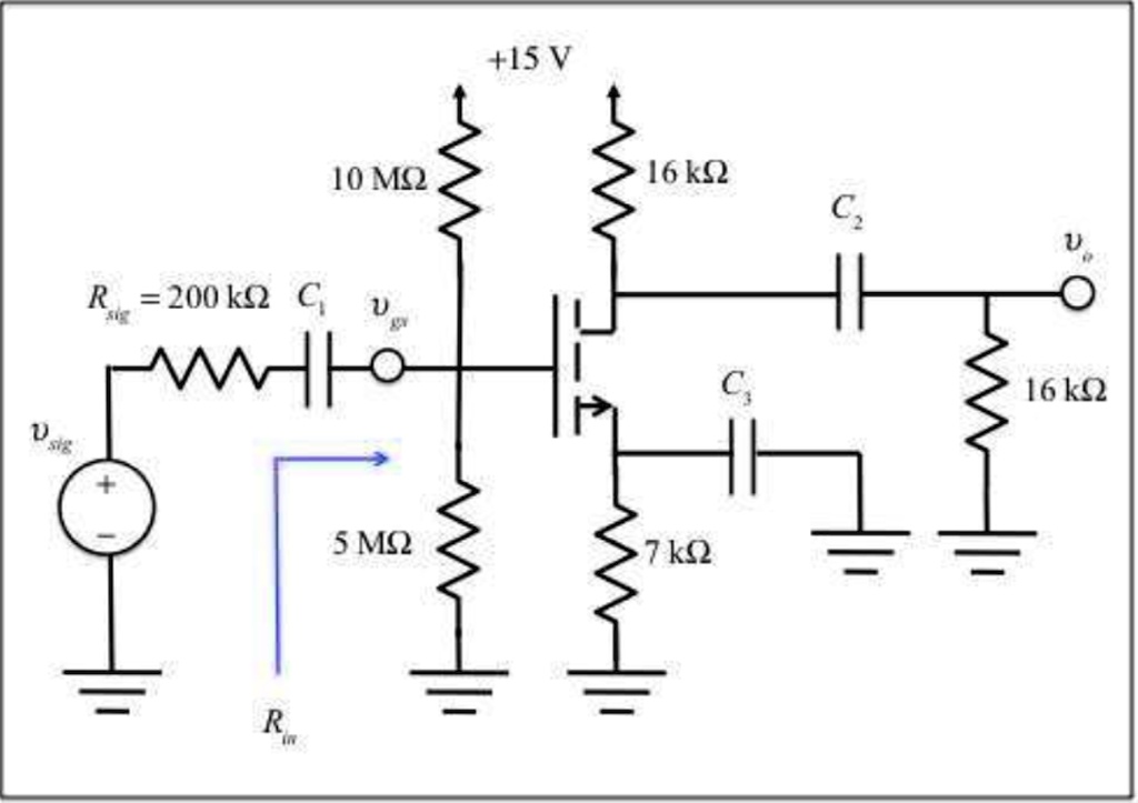 SOLVED: Consider the amplifier shown below. All of the capacitors are ...