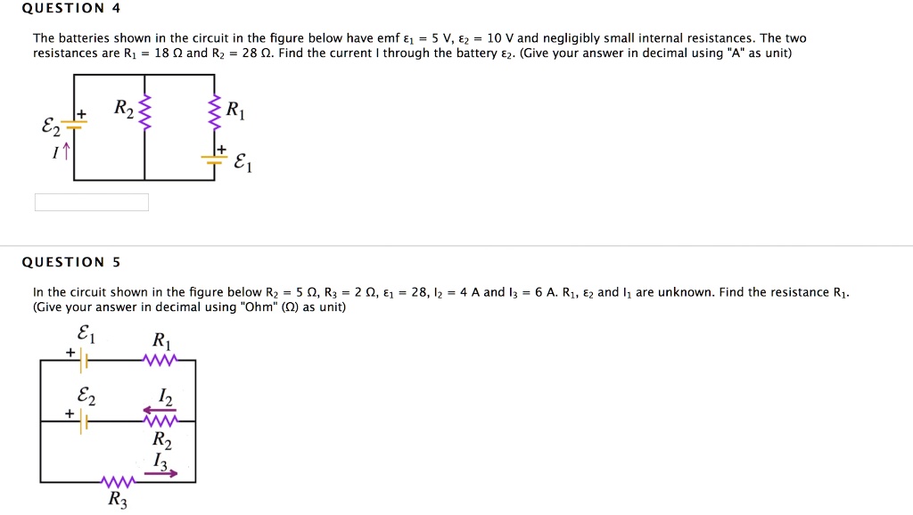 SOLVED: The batteries shown in the circuit in the figure below have emf ...