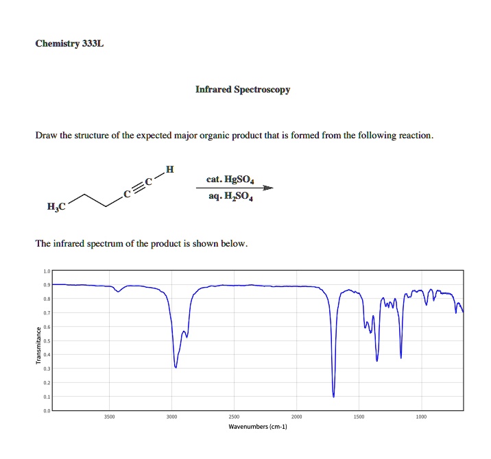 SOLVED Chemistry 333L Infrared Spectroscopy Draw the structure of the