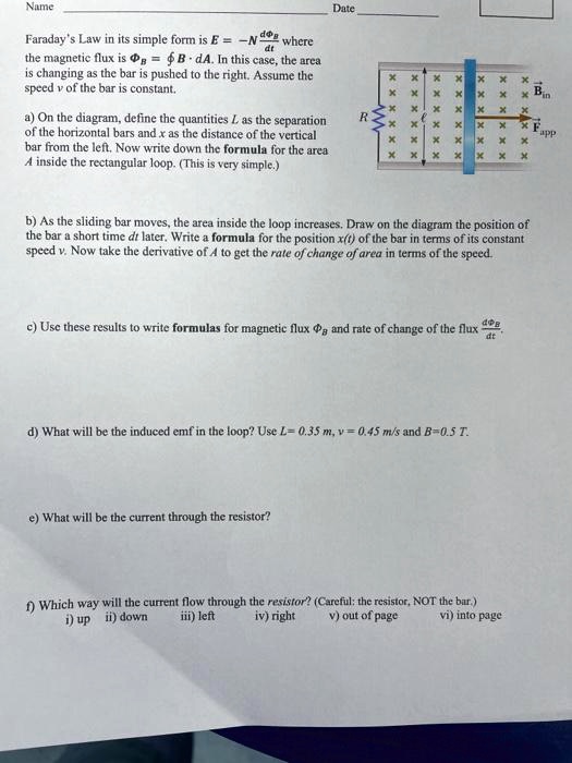SOLVEDAnIC Date Faraday Law In Its simple form N wncre the