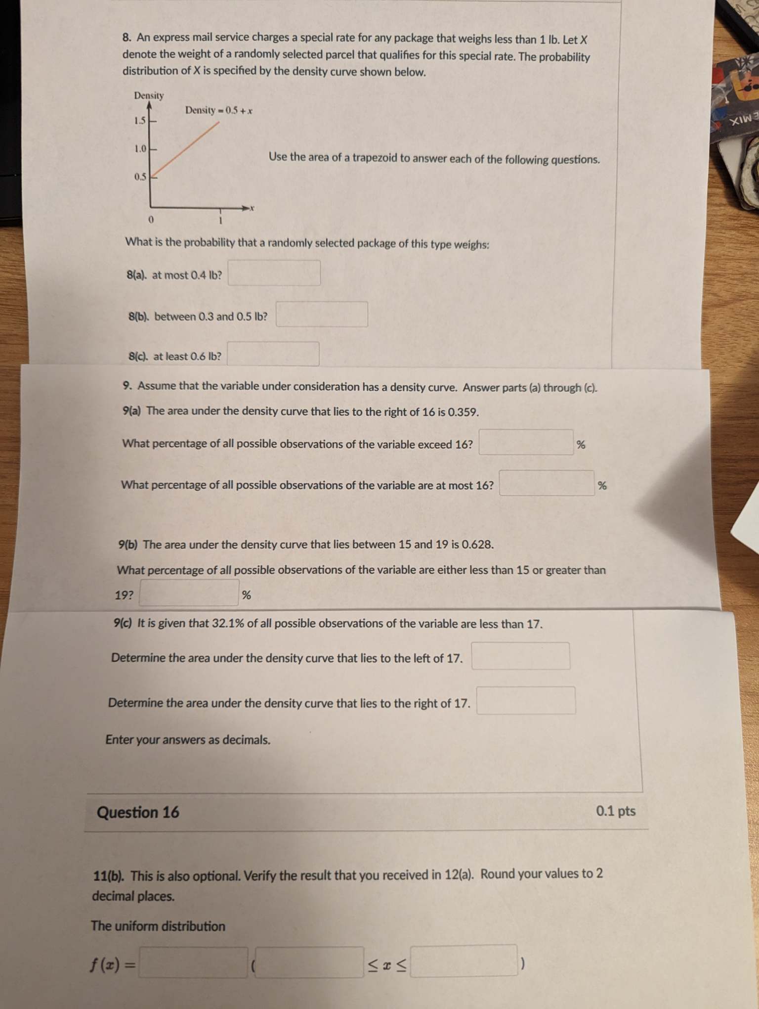 SOLVED: 8. An express mail service charges a special rate for any ...