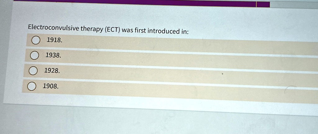 electroconvulsive therapy ect was first introduced in 1918 1938 1928 1908 58918