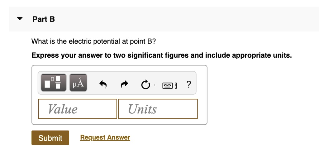 SOLVED: Part B What Is The Electric Potential At Point B? Express Your ...