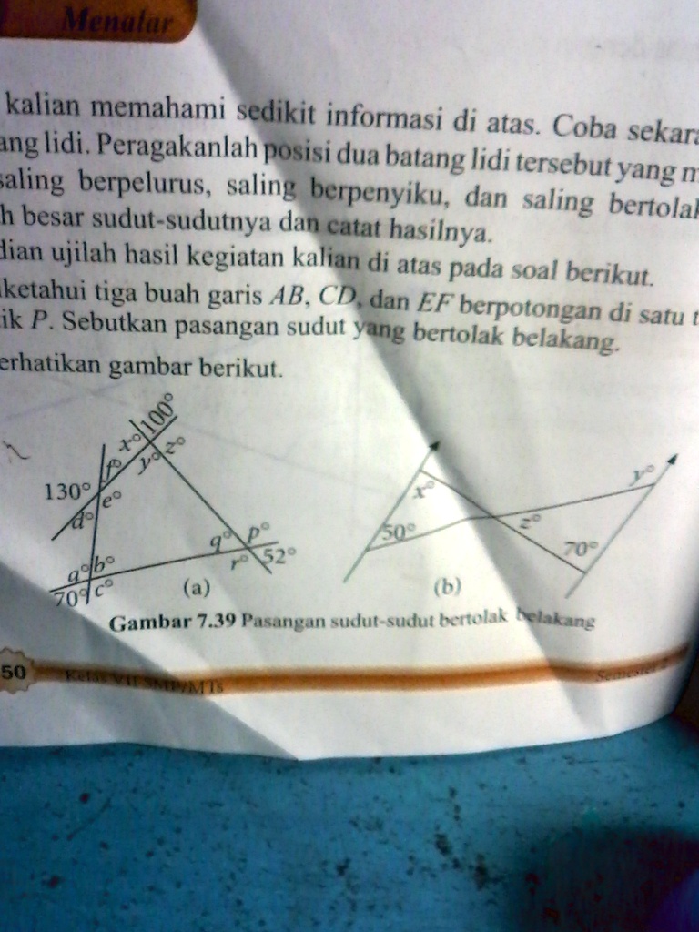 SOLVED: A. Diketahui Tiga Buah AB,CD DAN EF Berpotongan Di Satu Titik ...