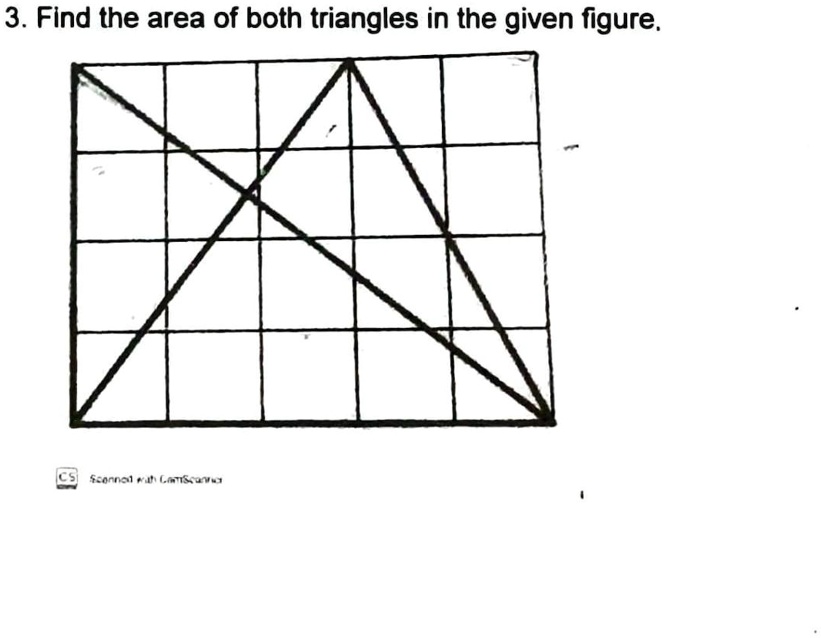 3. Find the area of both triangles in the given figure.