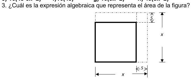 SOLVED: cual es la expresión algebraica que representa el área de la ...