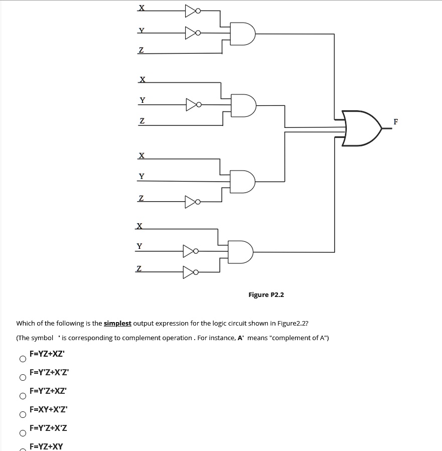 X Y Z X Y Z F X Y Z X Y Z Figure P2.2 Which of the following is the ...