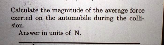 calculate the magnitude of the average force