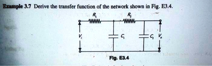 Example 3.7 Derive the transfer function of the network shown in Fig. E3.4.