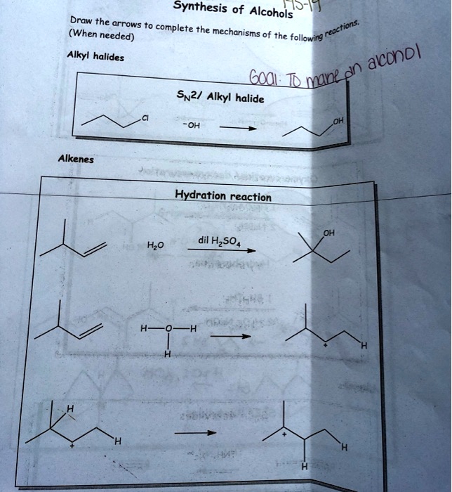 SOLVED: Synthesis of Alcohols 47o-h Draw the arrows to (When needed ...