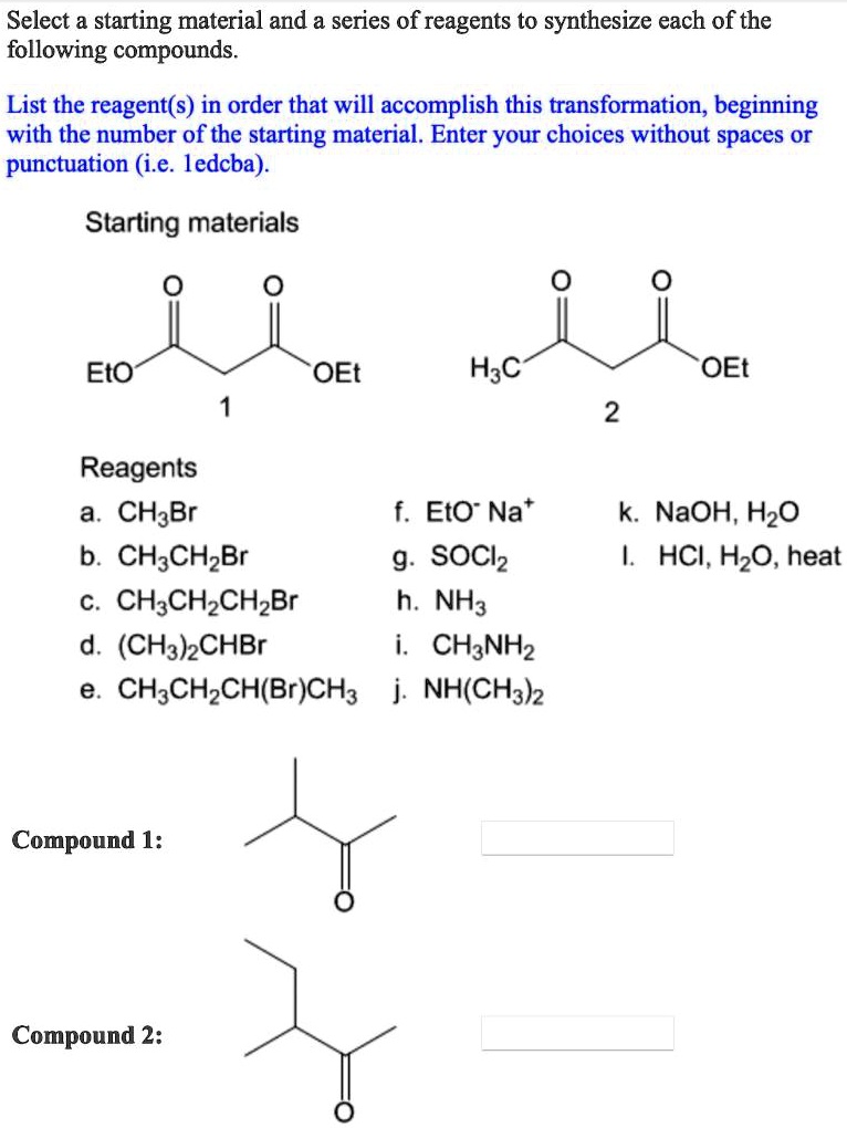 Solved Select A Starting Material And A Series Of Reagents To Synthesize Each Of The Following 2434