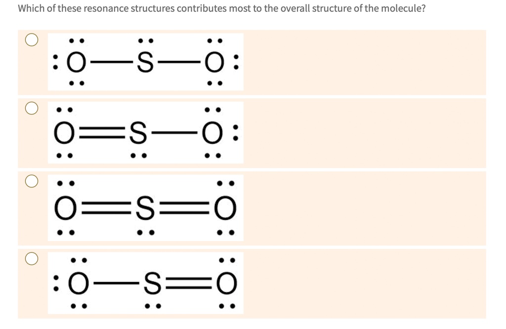 Which of these resonance structures contributes most to the overall structure of the molecule?