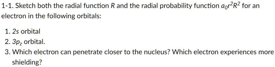 Radial Function R 1 1 sketch both the radial function r and the radial probability ...