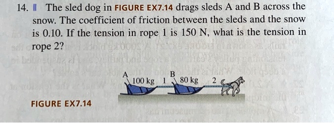 14 The Sled Dog In Figure Ex714 Drags Sleds A And B Across The Snow The ...