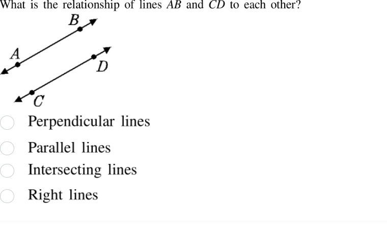 SOLVED: What is the relationship of lines A B and C D to each other SOLVED: What is the relationship of lines A B and C D to each other