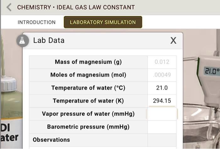 Ideal Gas Law – Introductory Chemistry