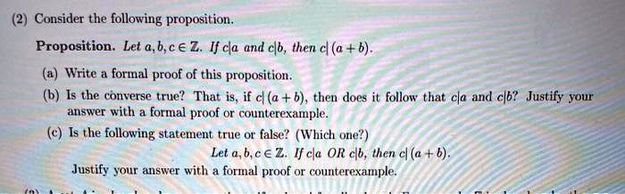 SOLVED: Consider The Following Proposition. Proposition: Let A, B, C ...