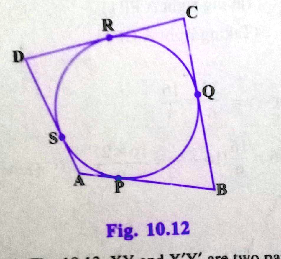 Solved A Quadrilateral Abcd Is Drawn To Circumscribe A Circle Prove That Ab Cd Ad Bc 3853