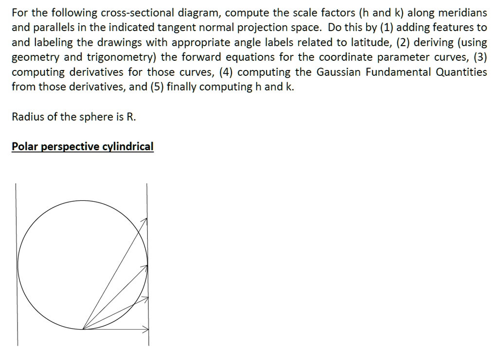 SOLVED: For the following cross-sectional diagram, compute the scale ...