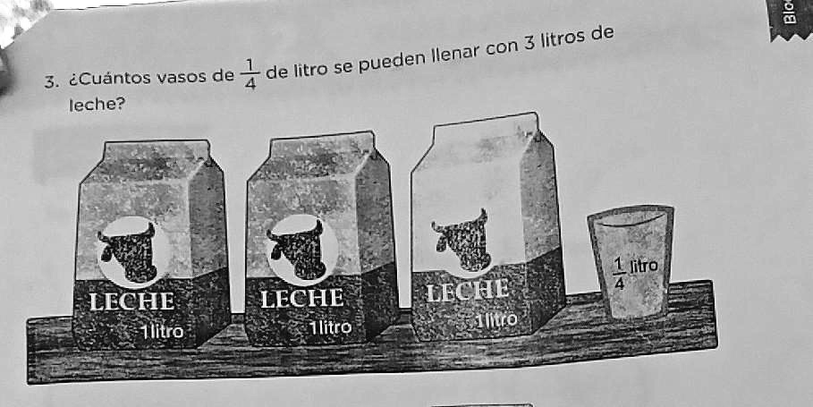 SOLVED: cuantos vasos de 14 de litro se pueden llenar con 3 litros de