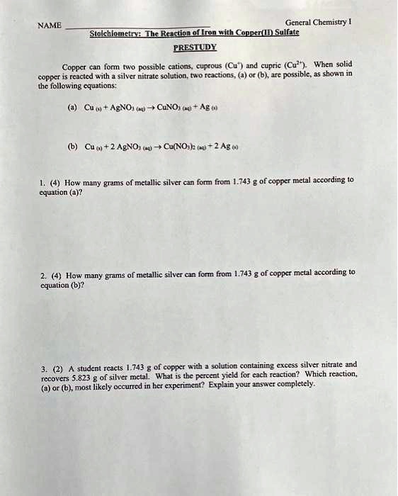 solved-chemistry-pre-lab-name-general-chemistry-i-stoichiometry-the