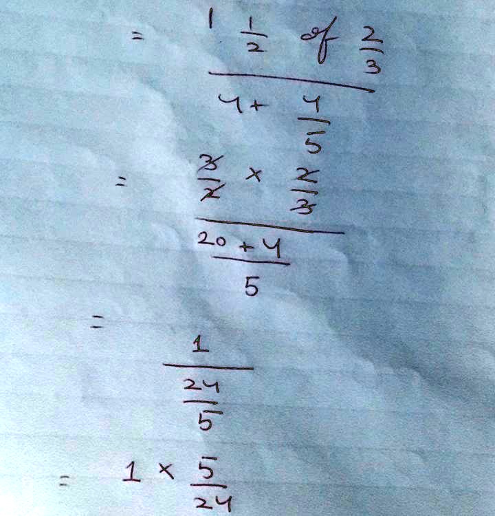 (1(1)/(2))/(4+(1)/((5)/(3))) = ((3)/(2))/((20+4)/(5)) = (1)/((24)/(5)) = 1 ×(5)/(24)