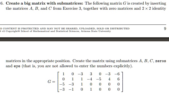 create big matrix with submatrices the following matrix g created by ...
