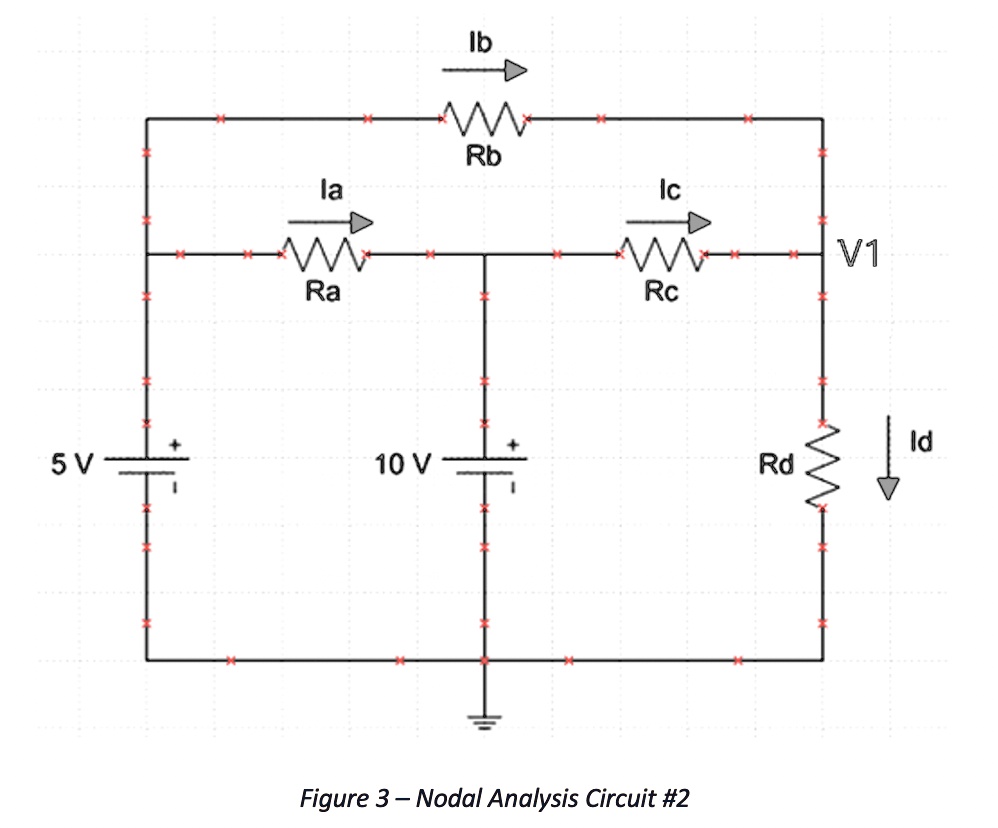 SOLVED: Nodal Analysis Part B1. Simulate the circuit shown in Figure 3 ...