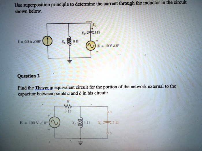 SOLVED Use the superposition principle to determine the current