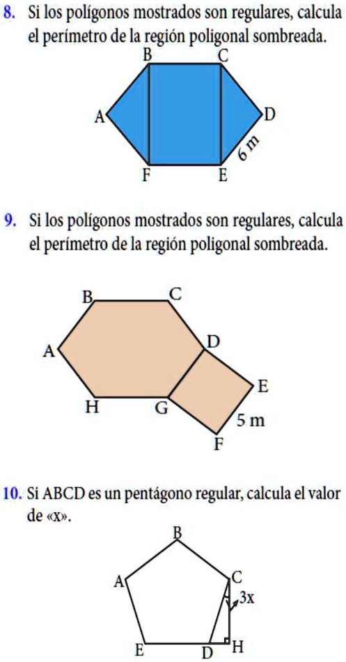 SOLVED: Ayudaaaaa! Por favor 8. Si los polígonos mostrados son ...