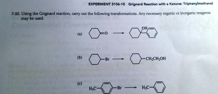 experiment 10 grignard reaction with a ketone triphenylmethanol