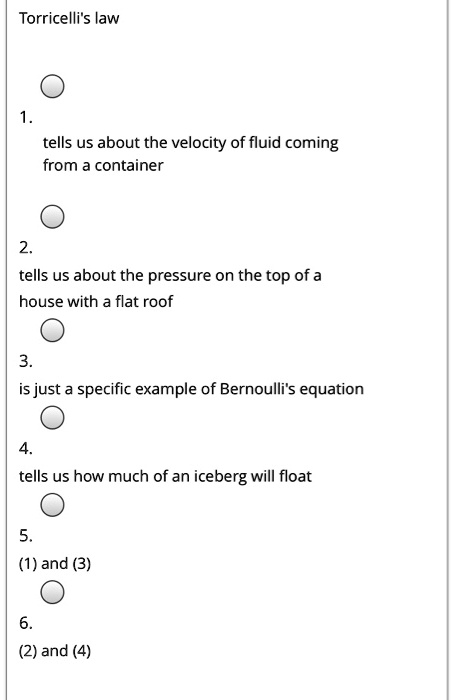 VIDEO solution: Torricelli's law tells us about the velocity of fluid ...