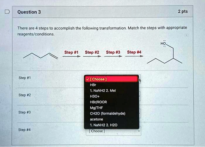 question 3 there are 4 steps to accomplish the following transformation ...