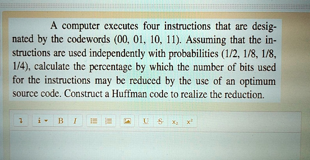 SOLVED: A computer executes four instructions that are designated by ...