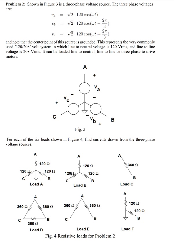 problem 2 shown in figure are three phase voliage source the three ...