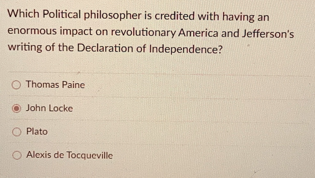 thomas jefferson declaration of independence questions