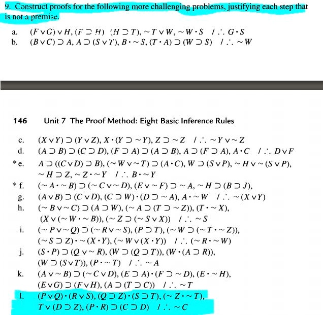 Proof Challenge Problems Construct proofs for the following more challenging problems...