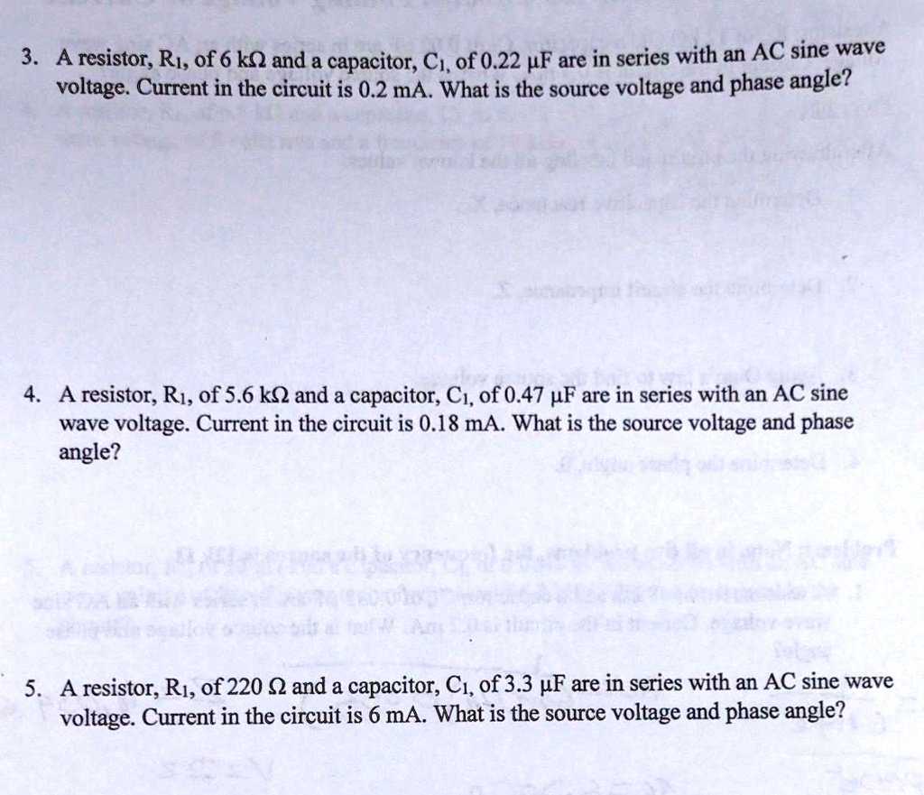 SOLVED 4. A resistor Ri of 5.6 kΩ and a capacitor Ci of 0.47 μF are in