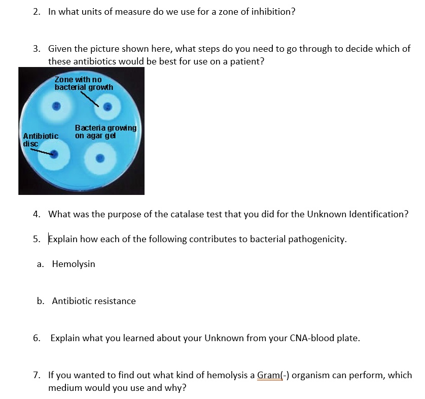 SOLVED: In what units of measure do we use for a zone of inhibition ...