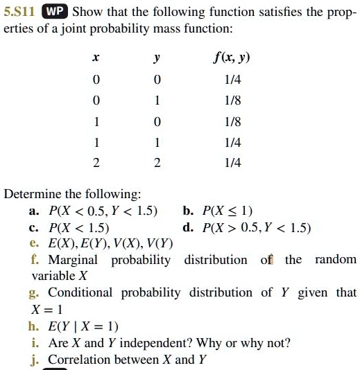 SOLVED: 5.S11 WP) Show that the following function satisfies the prop ...