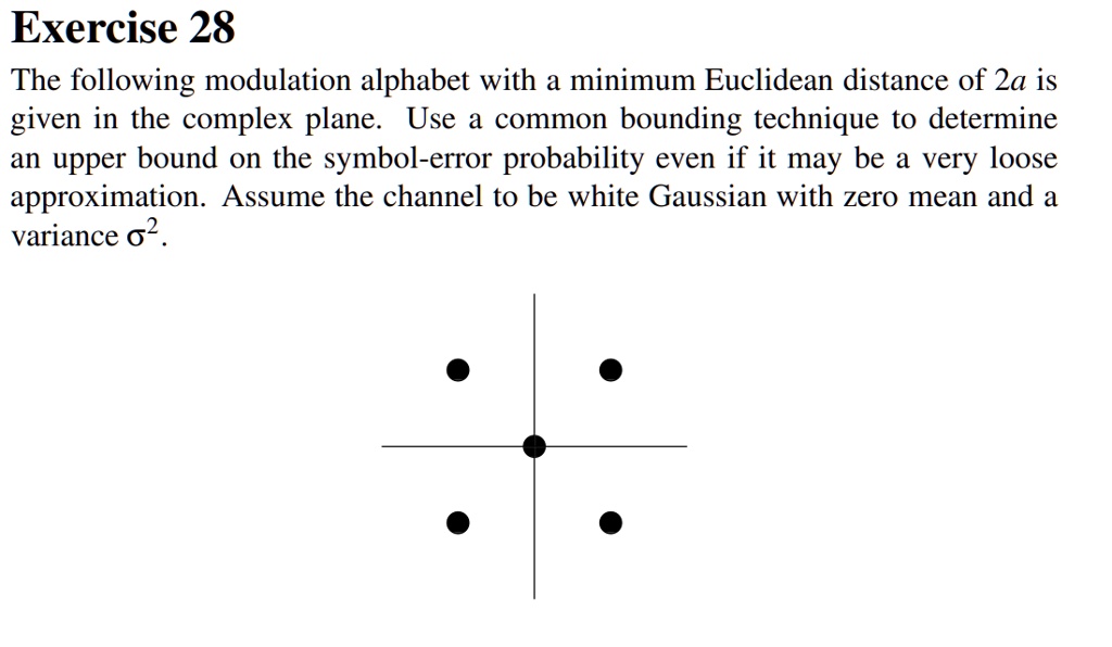 SOLVED: Exercise 28 The following modulation alphabet with a minimum ...