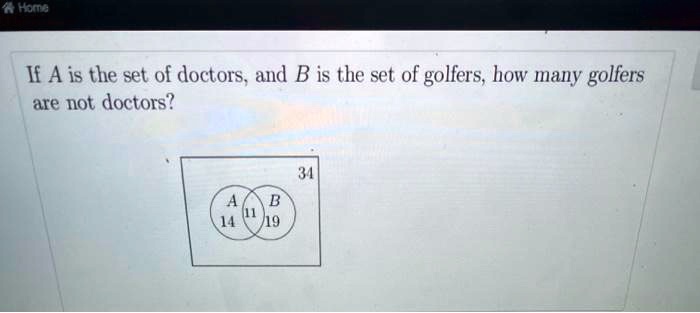 Hon;If A Is The Set Of Doctors; And B Is The Set Of G… - SolvedLib