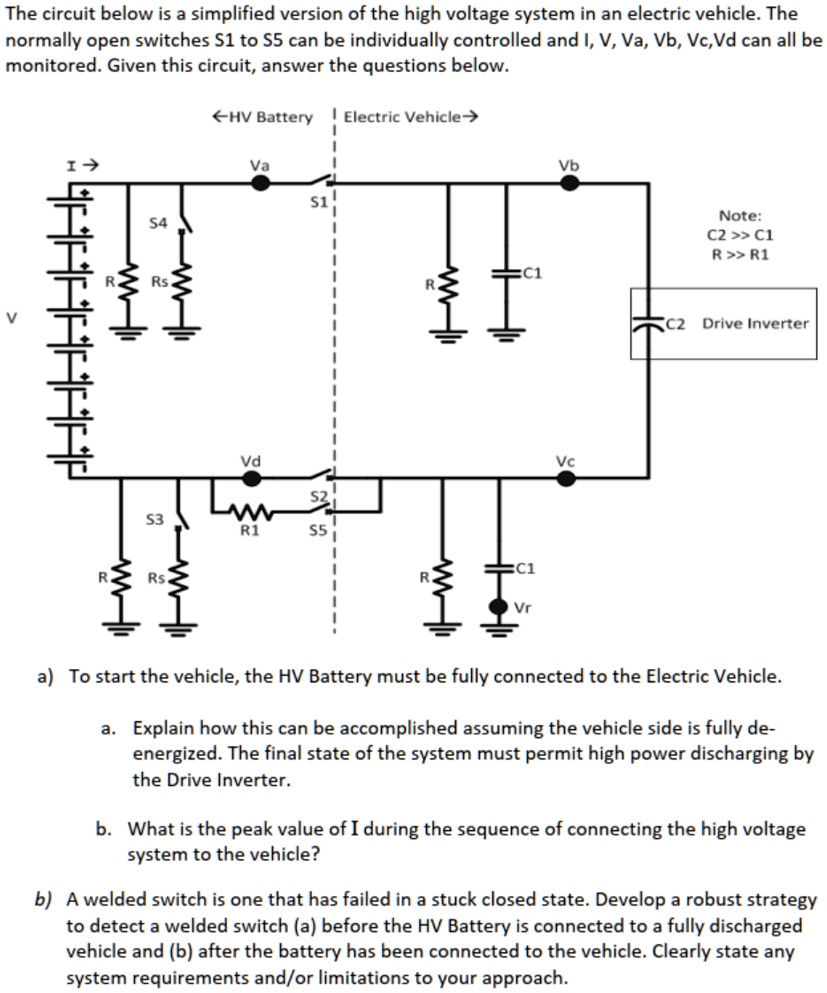 'I need help with this question please! The circuit below is a simplified version of the high